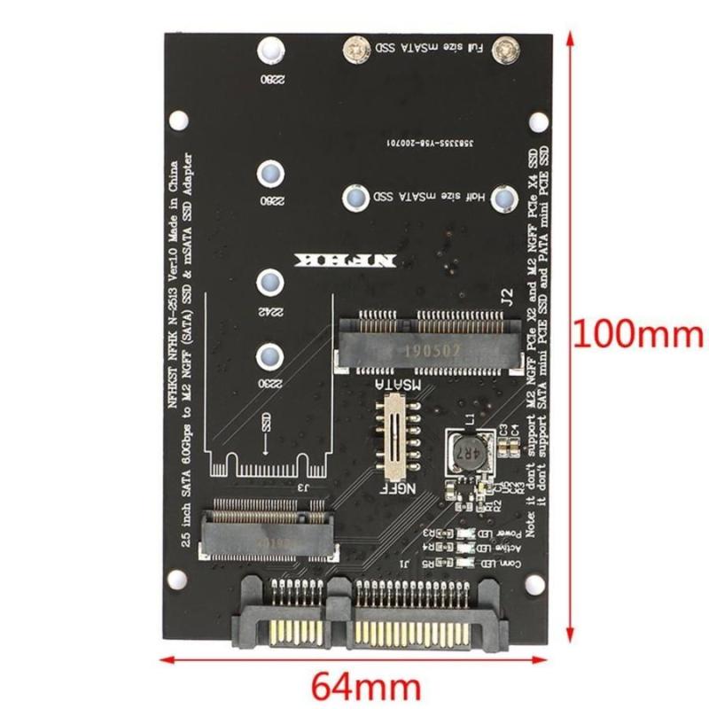 ADAPTER SSD MSATA DAN M2 TO SATA KONVERTER DUAL FUNGSI MSATA M2