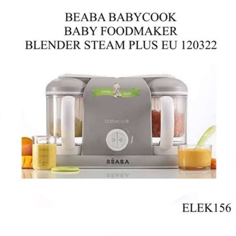 ELEK156 BEABA BABYCOOK BABY FOODMAKER BLENDER STEAM PLUS EU 120322 GREY
