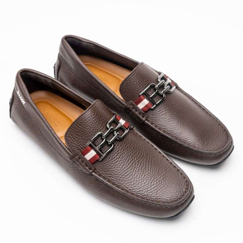 Bally Parsal Leather Drivers Loafers Coffee