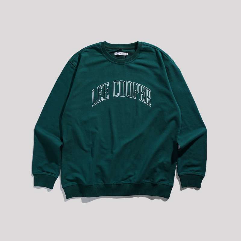 LEE COOPER SWEATER OUTLINE COLLEGE EMERALD GREEN