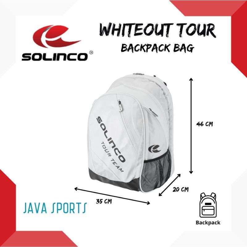 Jual Tas Tenis Solinco Whiteout Tour Backpack Original Tennis Bag