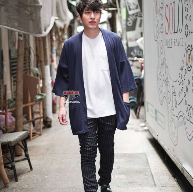 Kimono cardigan sale pria