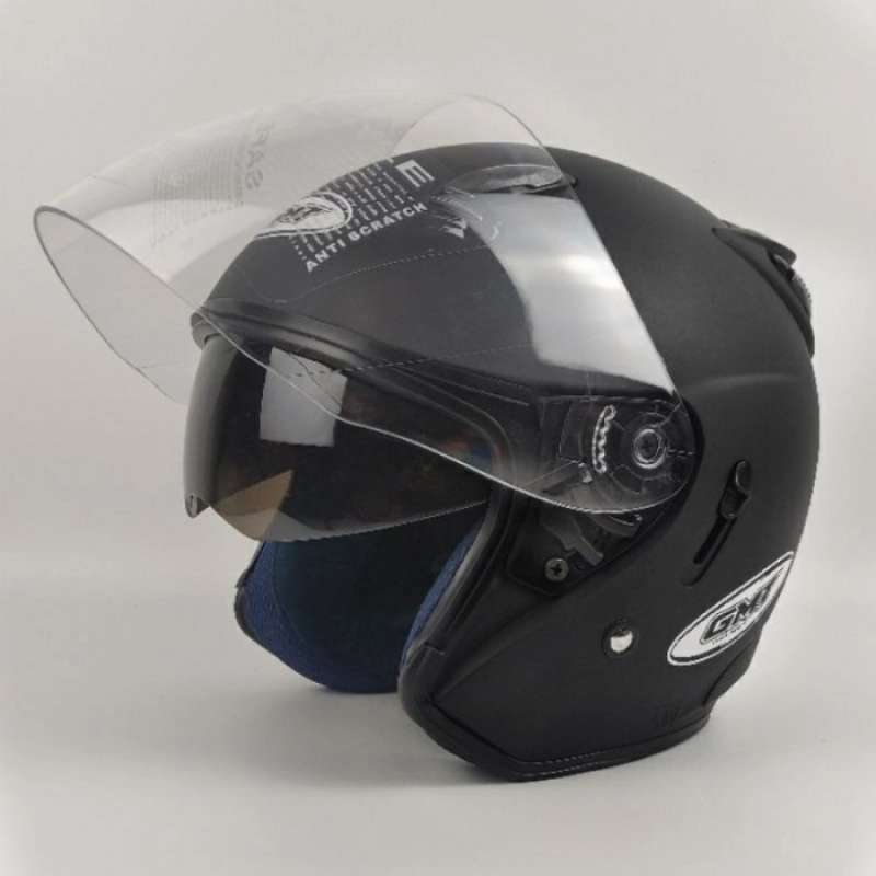 Promo Helm Half Face Gmt Helm Double Visor Helm Motor Sni Putih