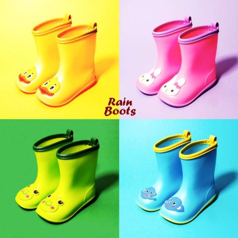 Promo Gratis Ongkir Rain Boots Anak Motif Bunny Elephant Duck