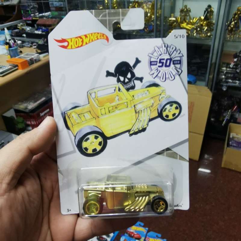 Promo HOT WHEELS BONE SHAKER GOLD 50th LARRY WOOD EDITION CARD