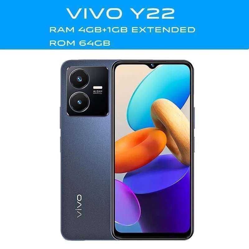 Promo Hp Vivo Y22 Ram 4GB 4GB Internal 64GB Garansi resmi Diskon