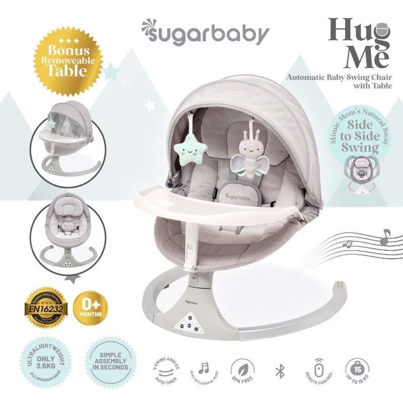Sugar Baby Hug Me Automatic Swing Chair with Table Ayunan Otomatis Bayi