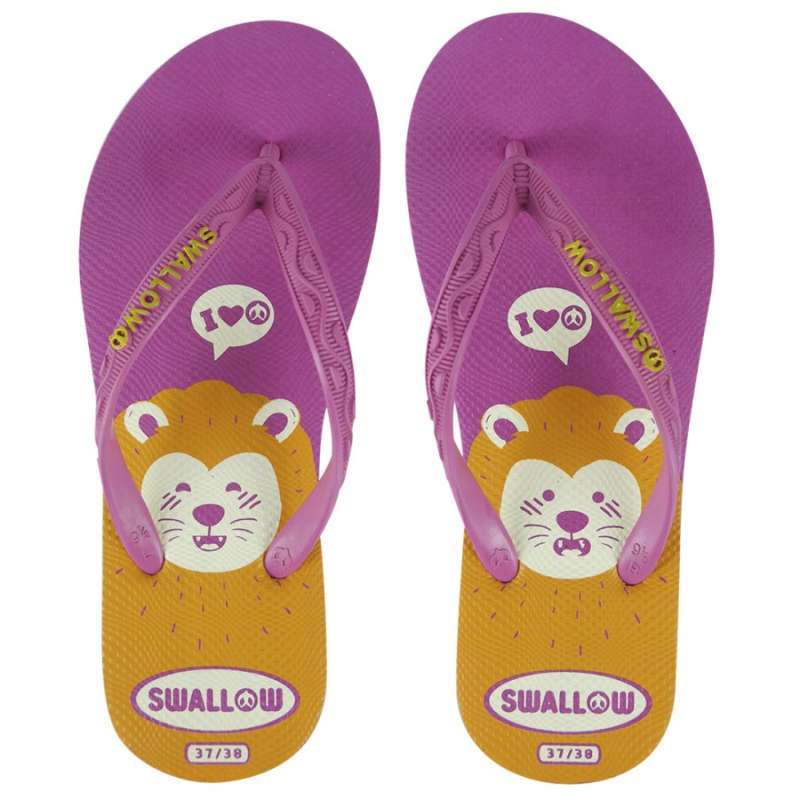 Jual Sandal Jepit Sendal Jepit Swallow Nice Safari 9.5 Pink di