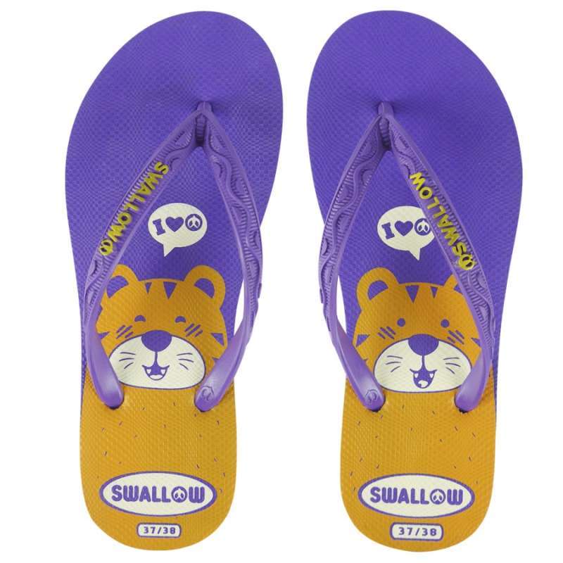 Jual Sandal Jepit Sendal Jepit Swallow Nice Safari Ungu 9.5 di