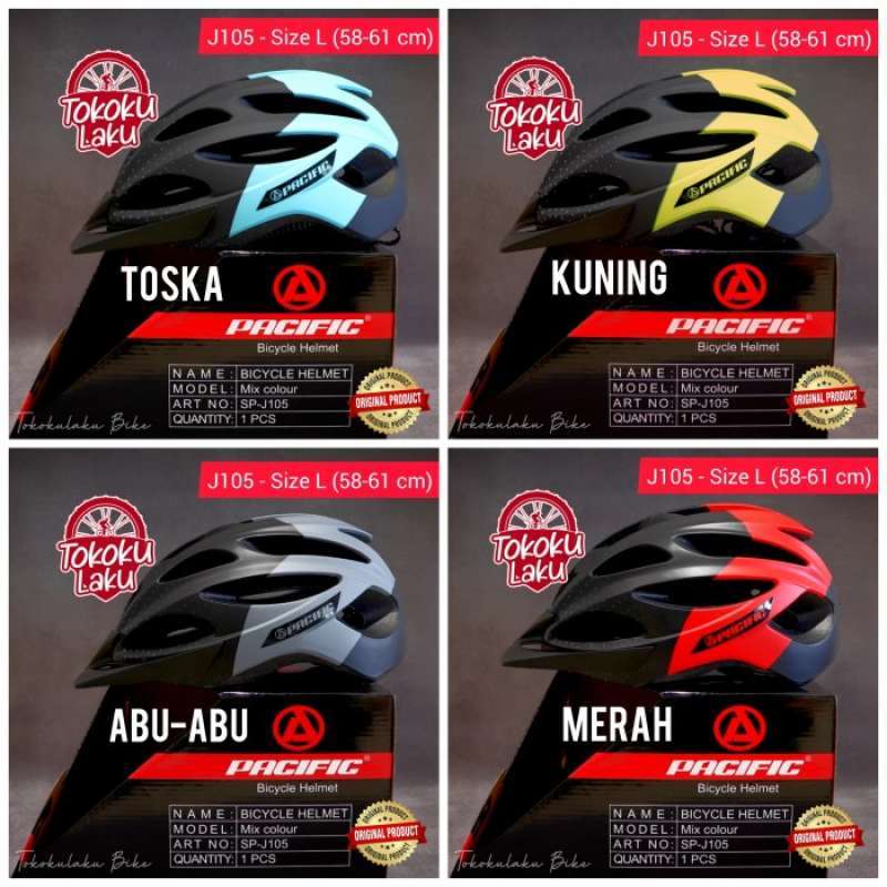Promo helm sepeda pacific doff j 105 size l dewasa roadbike murah