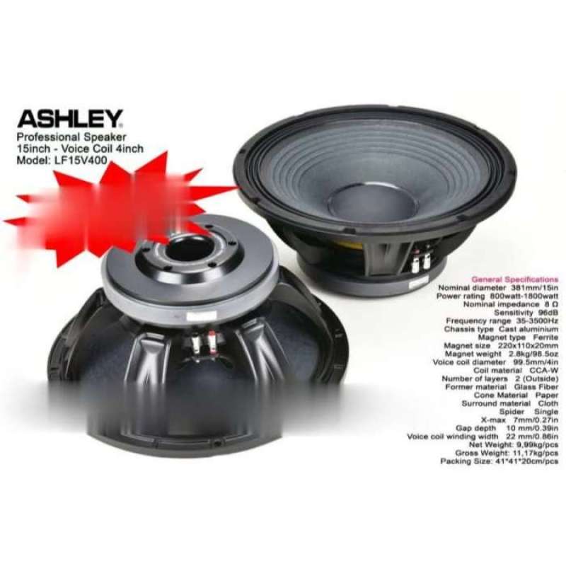 Speaker ashley discount 15 inch subwoofer