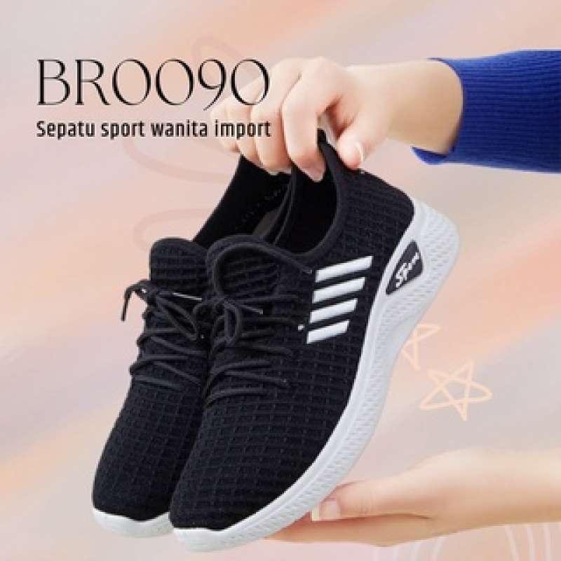 Jual Sepatu Sneakers Wanita Sport Rajut Sepatu Fashion Wanita