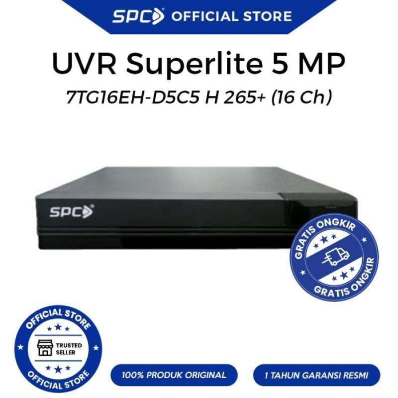 Dvr Spc Superlite 5 Mp 16 Channel Uvr7Tg16Eh D5C5 H 265 Terbaru