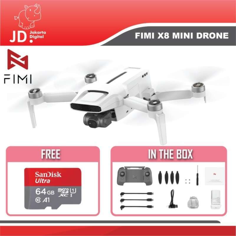 Promo FIMI X8 Mini Drone 8km 4K 3axis Camera 2021 Version New