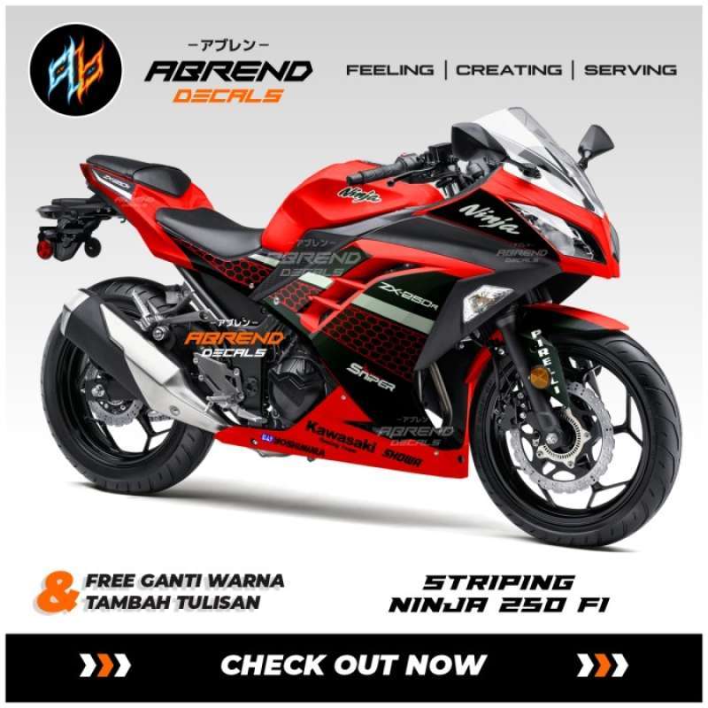 Promo Decal Fullbody Ninja 250 Fi Old Stiker Motor Kawasaki