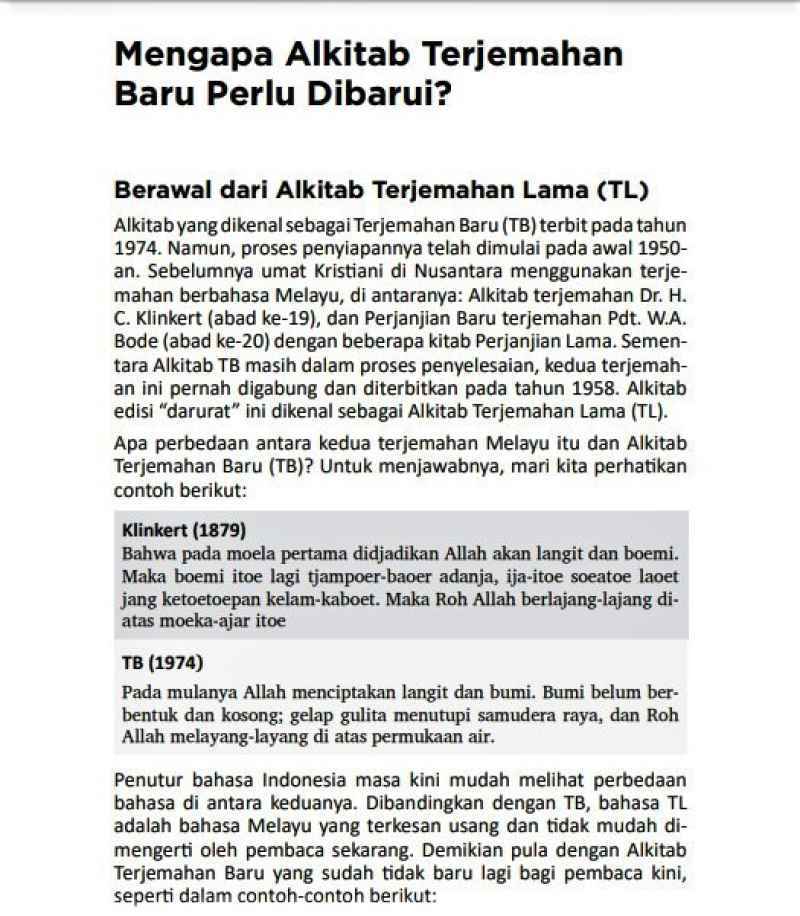 Indonesian Bible / Alkitab Lai 1974 TB Small Edition with Thumb Index / PVC  Cover / Teks Terjemahan Baru / ALK TB 032 TI
