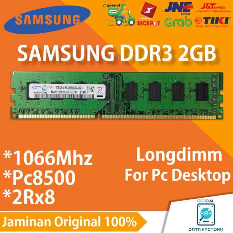 RAM PC SAMSUNG DDR3 2GB PC 8500 1066 Mhz LONGDIMM MEMORY GB DDR