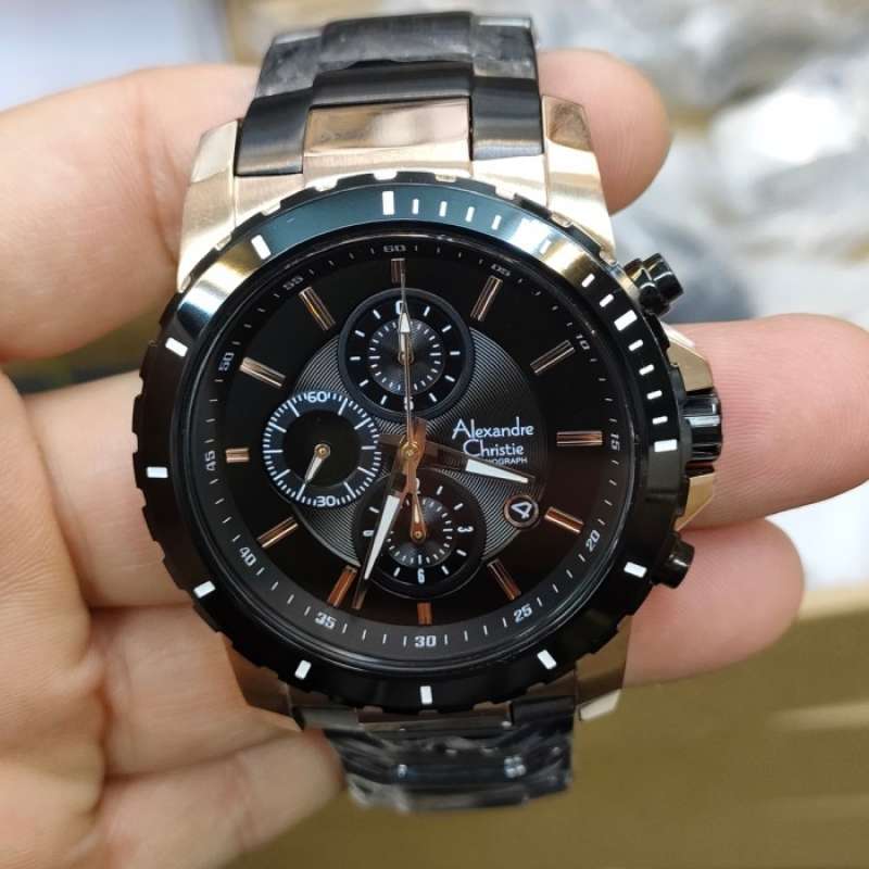 Jual Jam Alexandre Christie Chronograph Ym92 Original Branded