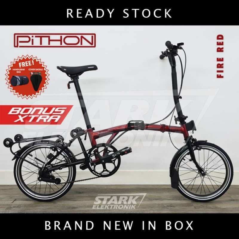 Jual pacific pithon trifold 16inch sepeda lipat folding bike
