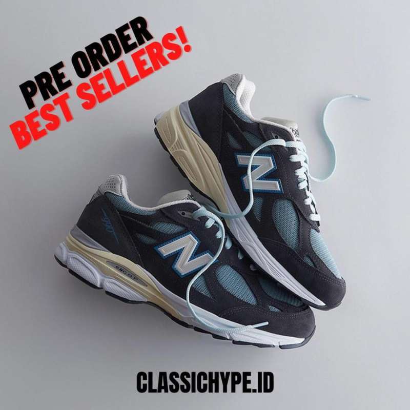 KITH X NEW BALANCE 990 V3 MADE IN USA STEEL BLUE