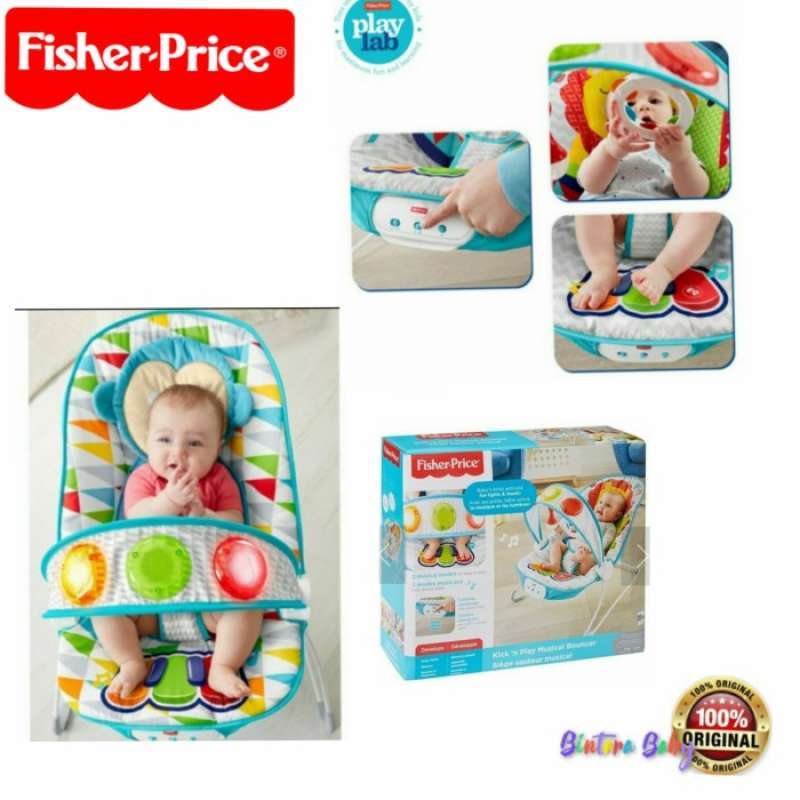 Fisher price deluxe kick 2024 and play musical bouncer