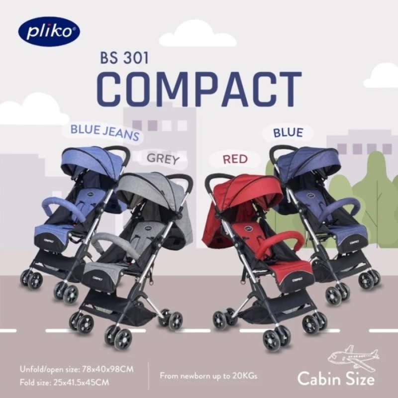 Jual Pliko Compact Bs301 Stroller Cabin Size Kereta Dorong Bayi