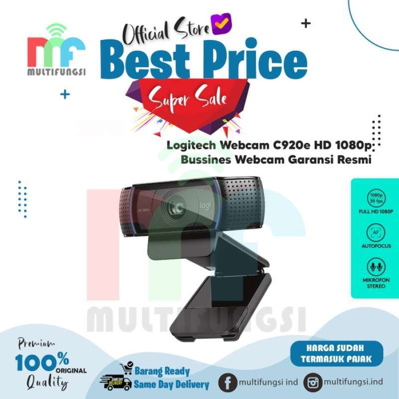 Jual Logitech Webcam C920e HD 1080p Bussines Webcam Garansi Resmi