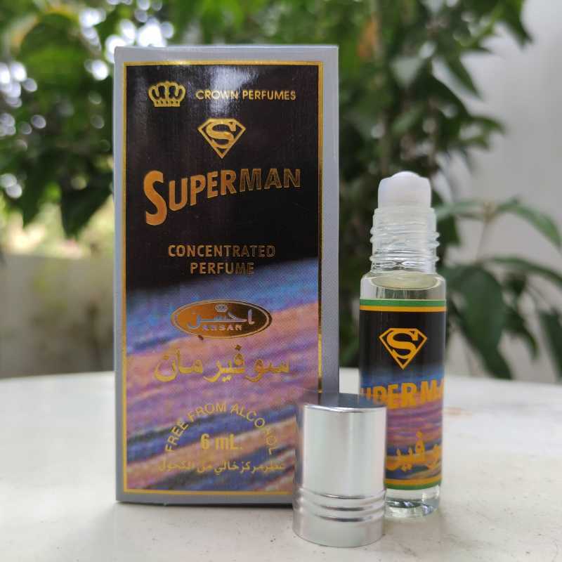 Parfum SUPERMAN 6ml Ahsan Original Roll On Minyak Wangi Non Alkohol Parfum Original Murah Minyak Wangi Khas Arab Parfum Oles Non Alkohol