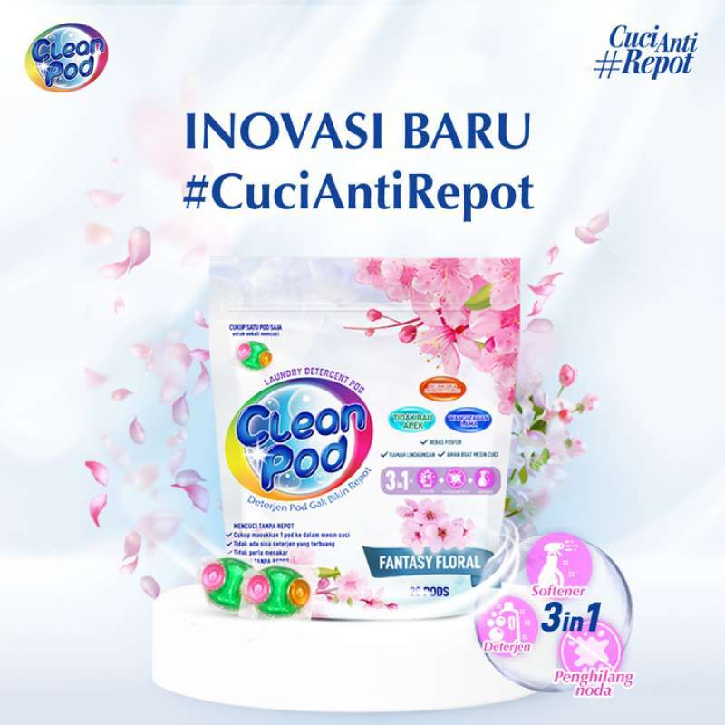 Jual CleanPod Pink Romance Scent Laundry Pod Detergent 20 Pods x