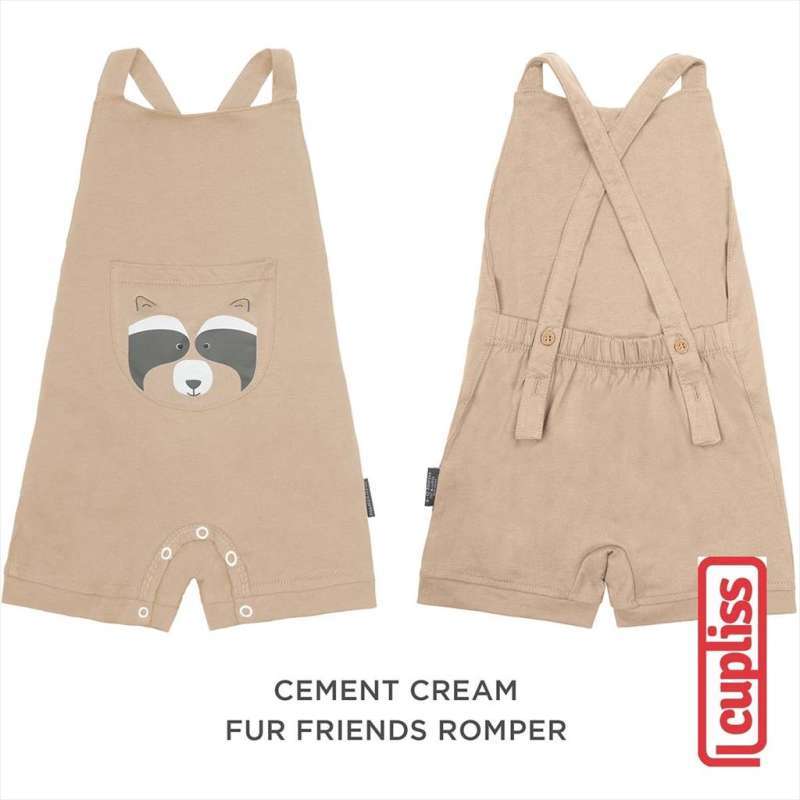 Promo Little Palmerhaus Fur Friends Romper Cement Cream Romper