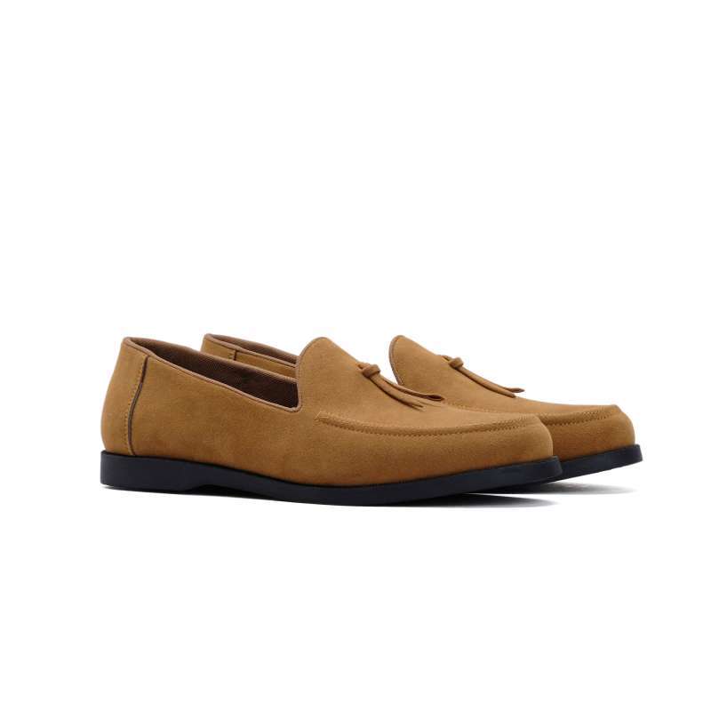 Sepatu casual pria slip on loafers kerja clearance