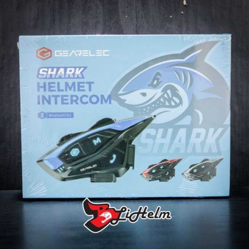 Promo Shark Pro Intercom Helmet Black Interphone Bluetooth
