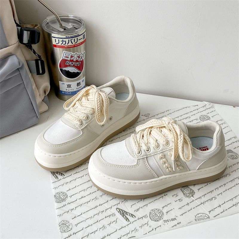 Promo Svp SNEAKERS WANITA KOREA IMPORT SPORT SHOES KREM H 655 36
