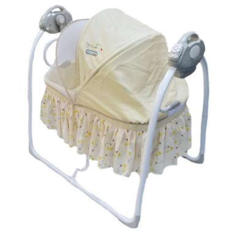 Bouncer Ranjang Ayunan Bayi Baby Elle BabyElle Automatic Cradle Swing Beige