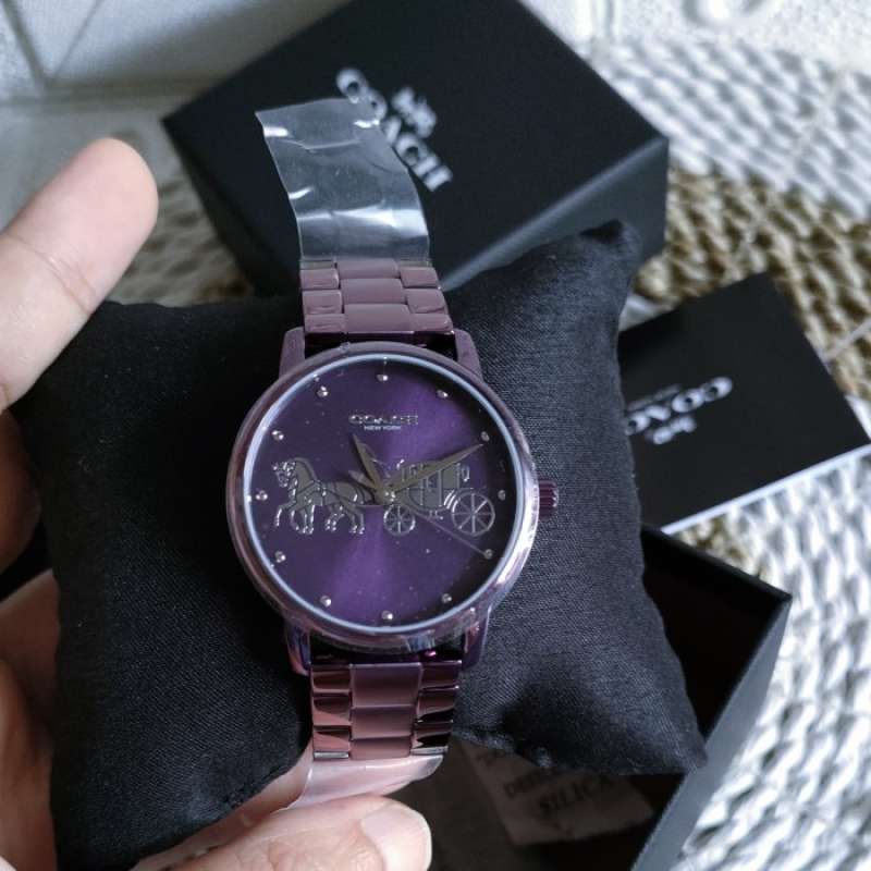 Jual Jam tangan original coach 14502923 Ladies Grand Watch purple