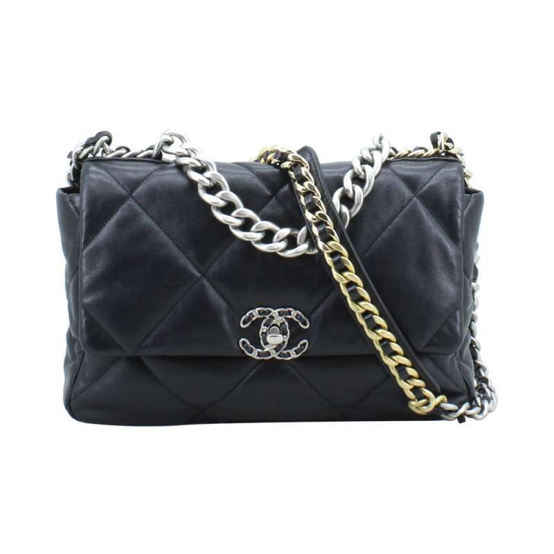 Jual Preloved Chanel 19 Large in Black PHW I14246C di Seller