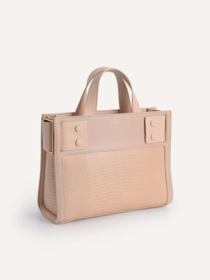 Pedro mini lizard best sale effect top handle bag