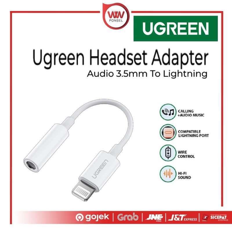 Audio Jack Iphone Headset Lightning Port Promo Ugreen Mfi