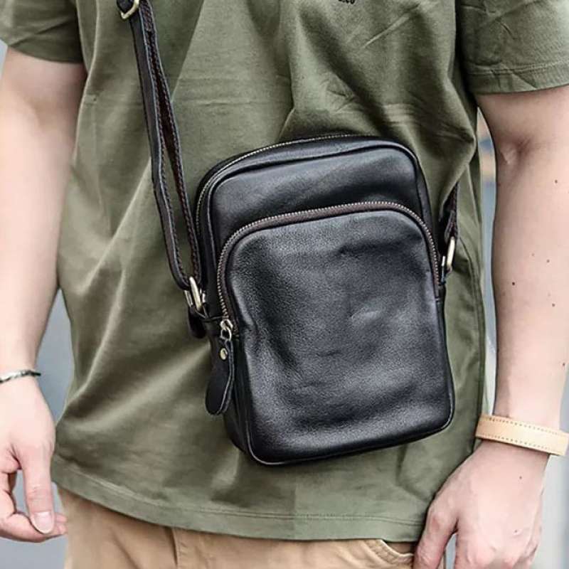 Sling bag kulit asli shop