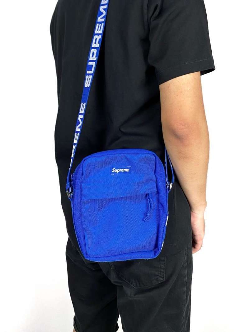 Jual Supreme Shoulder Bag SS18 Blue 100 Authentic di Seller