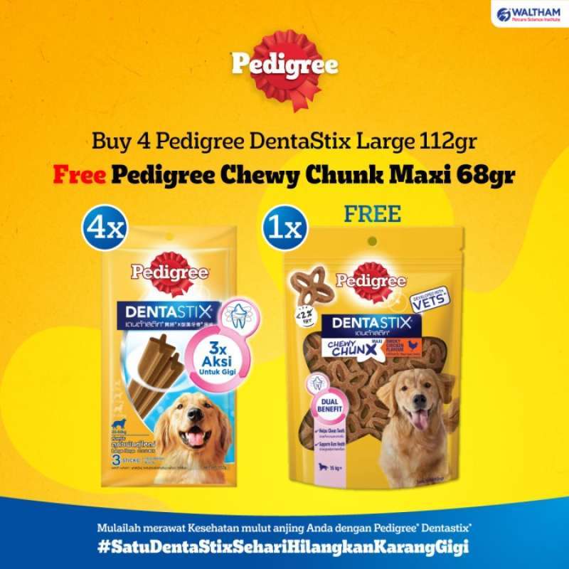 Jual gratis Dentastix Chewy Chunx 4 Pcs Pedigree Dentastix Large 112 Gr Di Seller Petshop Indonesia Tanah Baru 2 Kota Depok Blibli