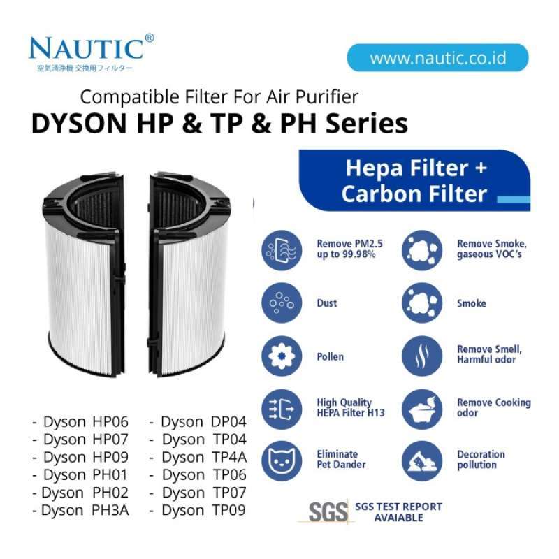 Dyson glass hepa and store inner carbon filter