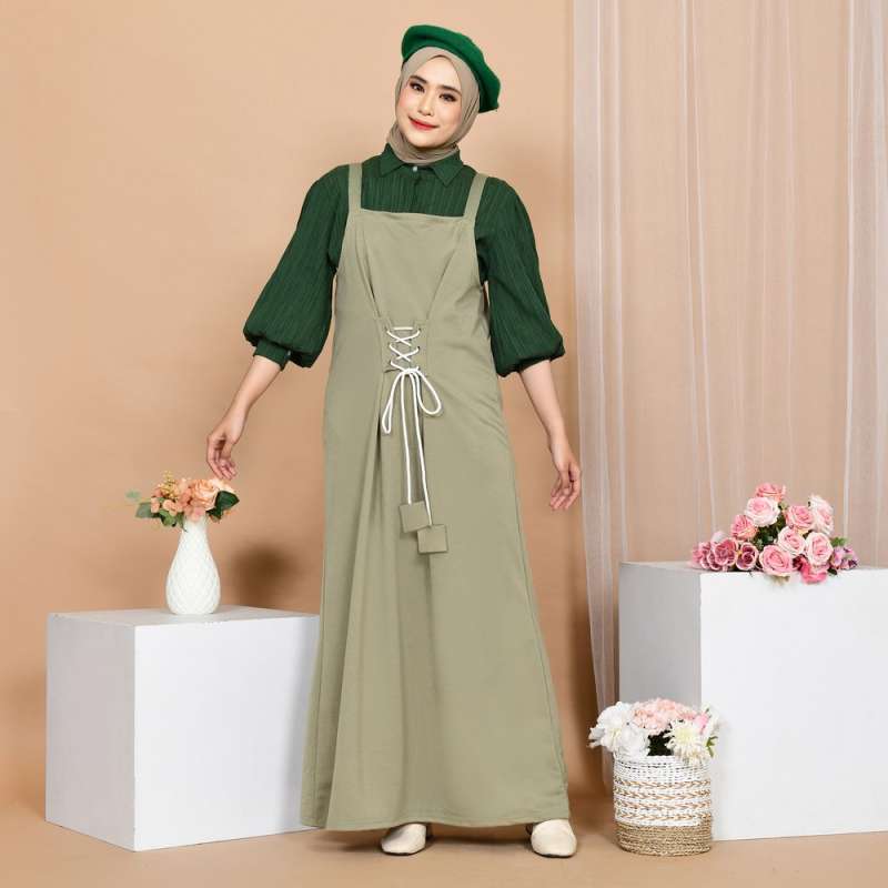 Overall dress korea outlet