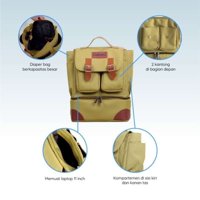 Jual Terbaik Gabag Lemon Diaper Bag Cooler Bag Tas Asi 2 In 1