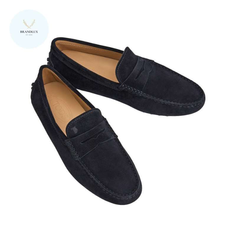 Tod s Penny Bar Suede Gommino Driving Shoes Black 100 Authentic