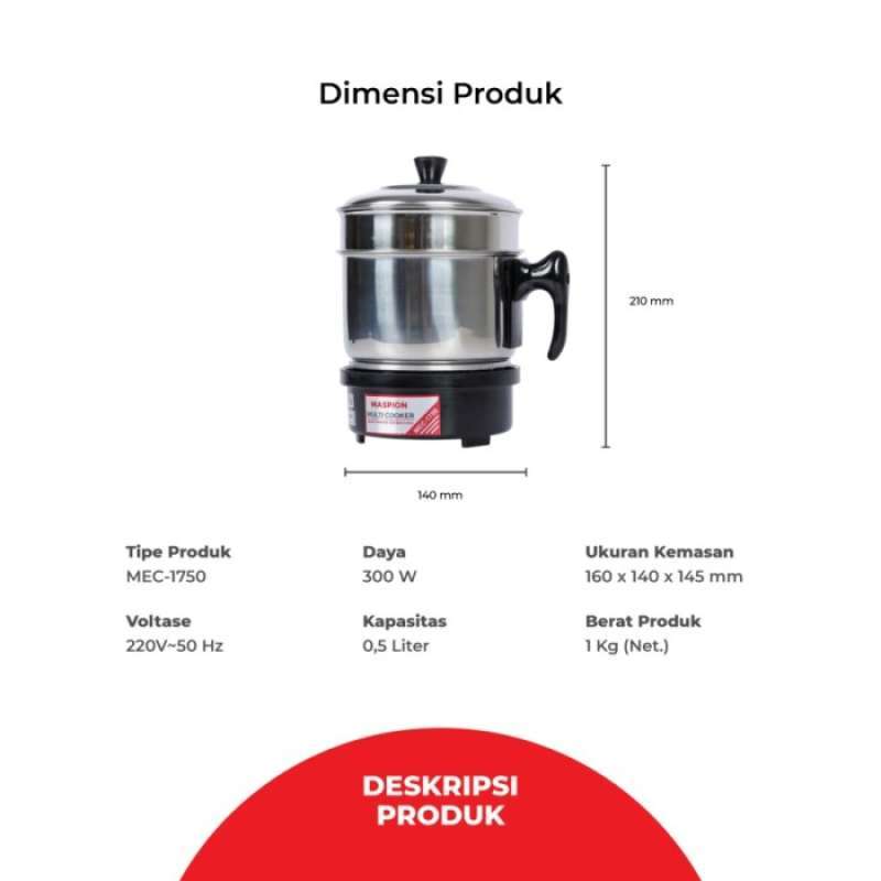 Maspion multi cooker mec 1750 shop