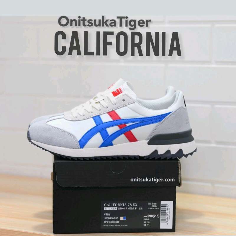 Promo Sepatu Onitsuka Tiger California 78Ex White Blue Red 40.5