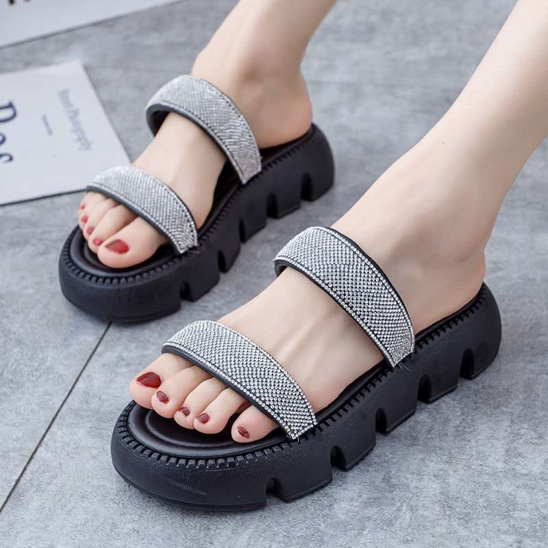 LIVY Sendal Wedges Karet Yuna Wanita Fashion Casual Premium Sandal Wedges Wanita