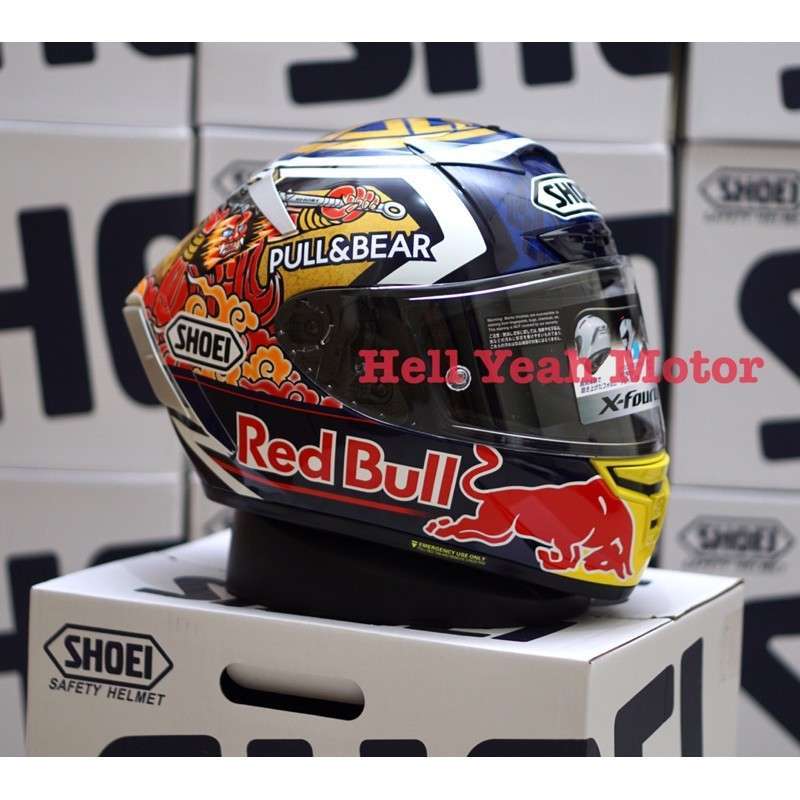 Helm shoei red bull hotsell