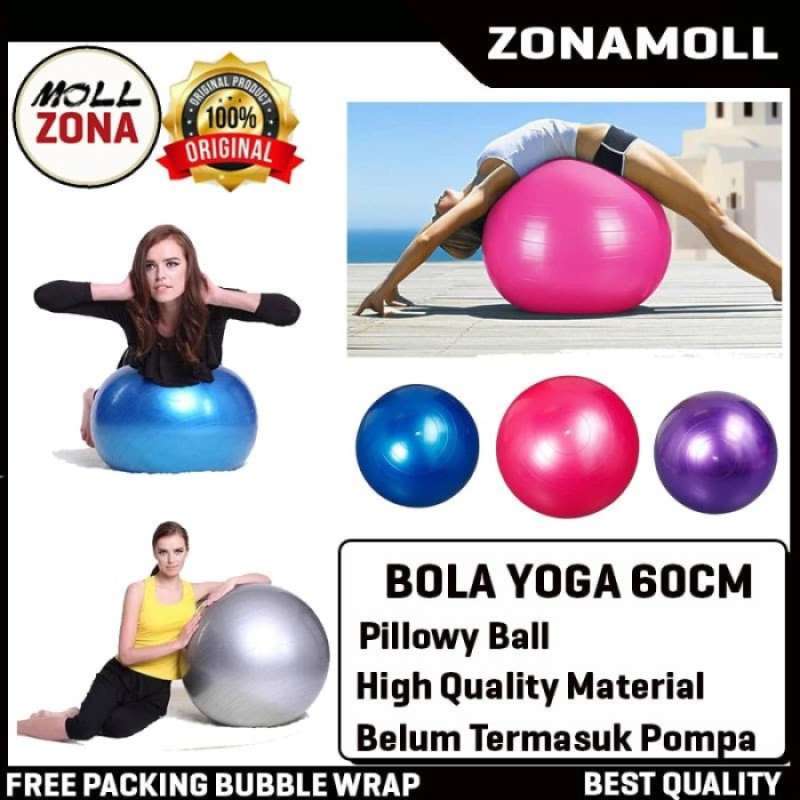 Jual Bola Yoga 60CM Gym Ball Balon Fitness Olahraga Senam Ibu